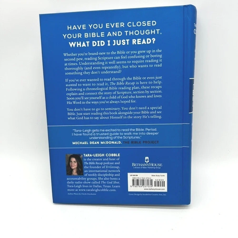 The Bible Recap Tara-Leigh Cobble Hardcover One-Year Guide Blue Book